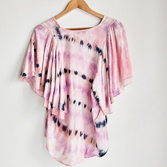 Young  Fabulous and Broke Tie Dye Butterfly Sleeve Summer Top M - Picture 4 of 7